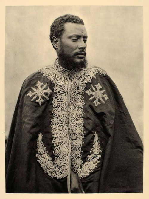 Photo of the Governor of Aksum, Ethiopia, in his State robe, c. 1930.